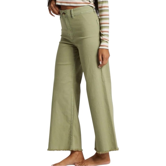 Billabong Free Fall Wide Leg High Rise Pant NWT Sz 25 - Picture 2 of 16